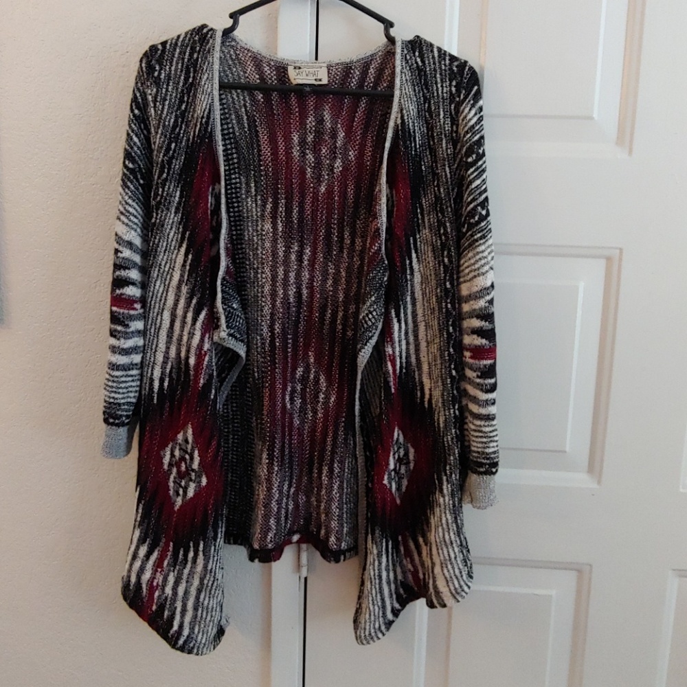 Aztec print cardigan
